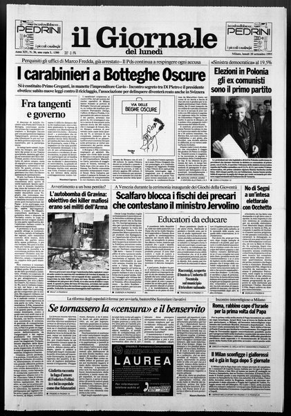 Il giornale del lunedi